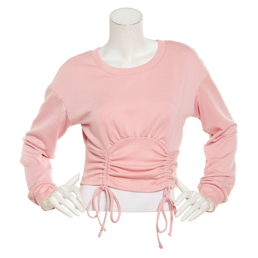 (NWT) Almost Famous Drawstring Ruched Front Sweatshirt. Sz M
